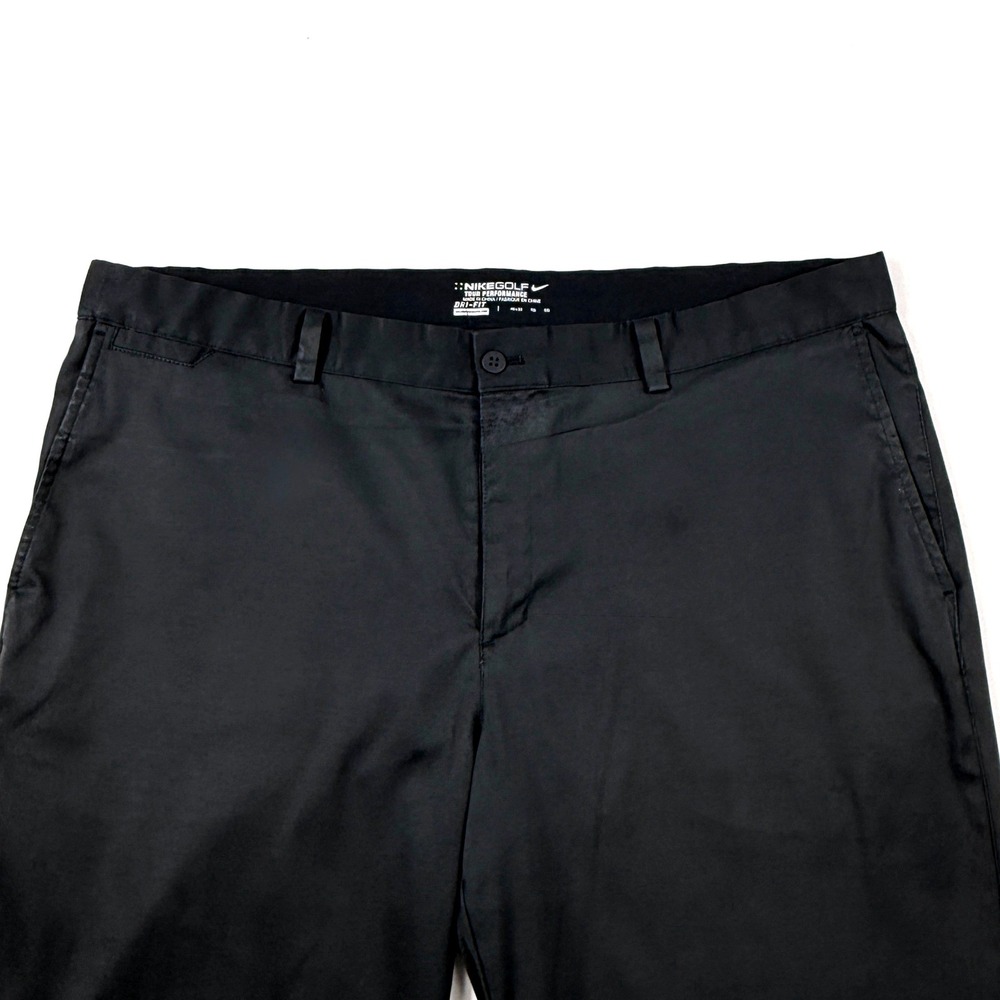 Nike Golf Tour Performance Dri-FIT Pants Mens‎ 40x32 Black Flat Front Trousers